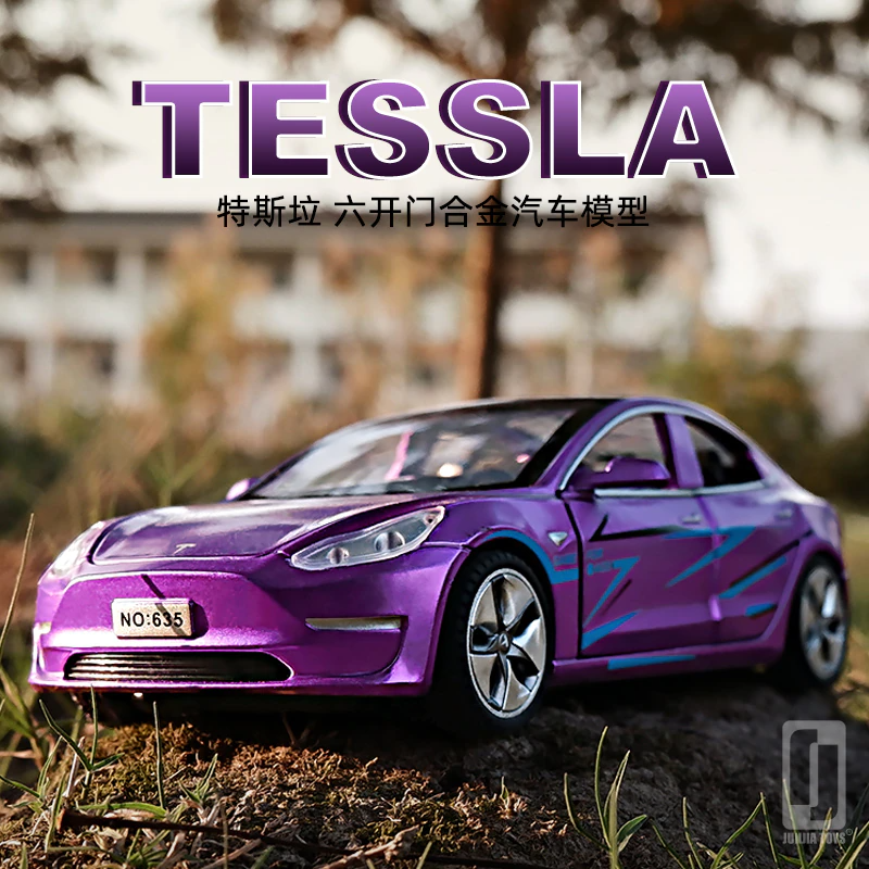 Car Model Tesla MODEL X MODEL 3 MODEL S Alloy Metal Vehicles Cars Kid Toys Children 1:32