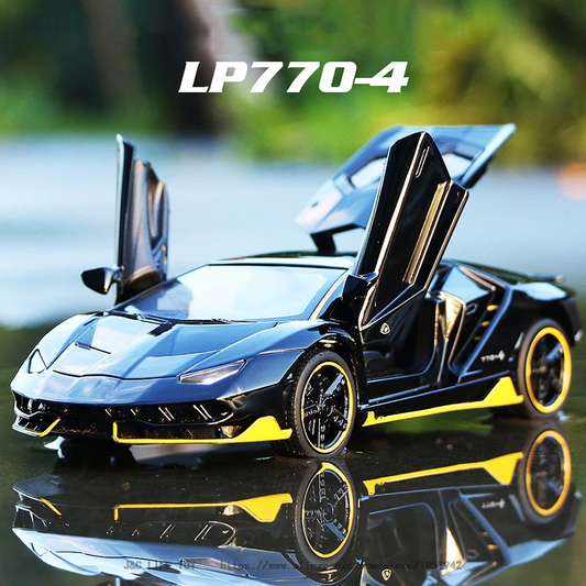 Car Model Metal Lamborghini LP770 Alloy Diecast Sound Light Toys Children Kids 1:32