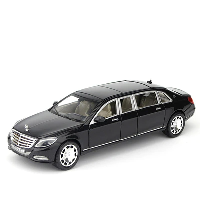 Car Model Maybach S600 Metal Diecast Alloy 6 Doors Toys Children 1:24