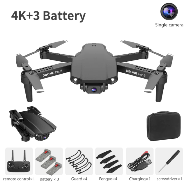 Drone Camera Quadcopter E99 Pro2 FPV Dual 720P 1080P 4K Hold WiFi RC Remote Control Foldable Mini