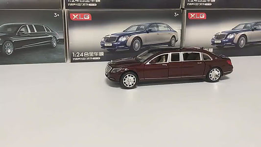 Car Model Maybach S600 Metal Diecast Alloy 6 Doors Toys Children 1:24