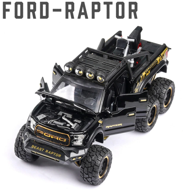 Car Model Ford Raptor F150 Pickup Alloy Diecasts Metal Modified Off-Road Vehicles children Kids Toy 1/28