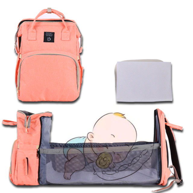 Mummy Bag Baby Diaper Bed Backpack For Mom Maternity Bag For Stroller Nappy Nursing Baby Care Upgrade Hooks