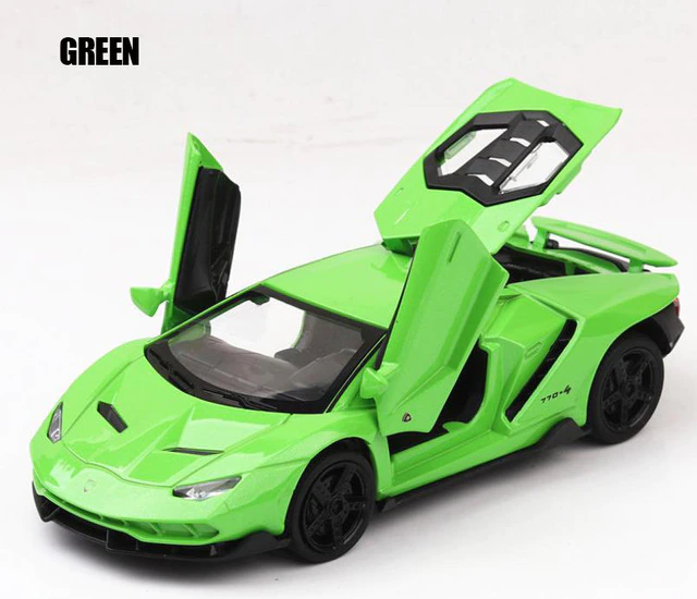 Car Model Metal Lamborghini LP770 Alloy Diecast Sound Light Toys Children Kids 1:32