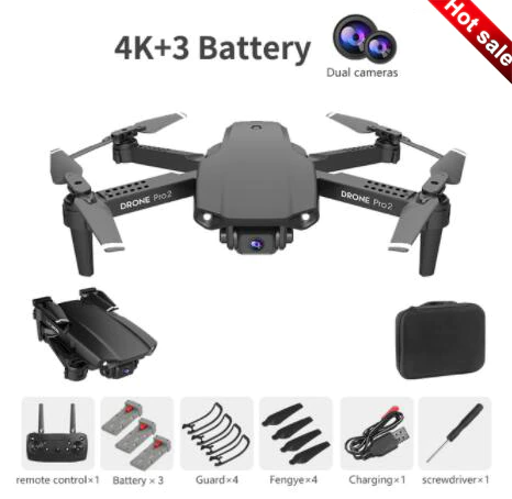 Drone Camera Quadcopter E99 Pro2 FPV Dual 720P 1080P 4K Hold WiFi RC Remote Control Foldable Mini