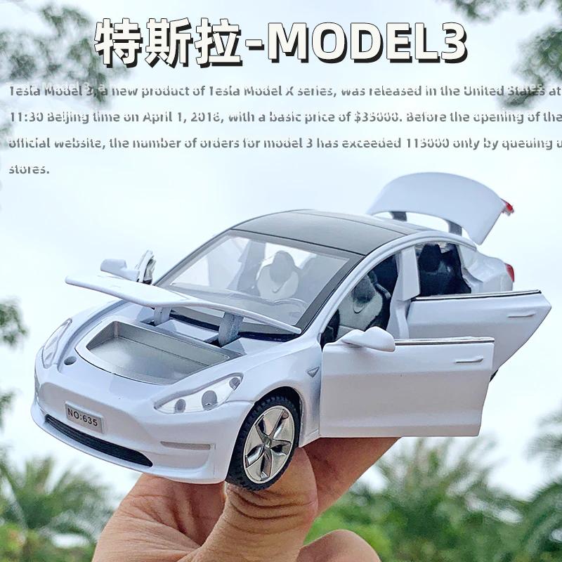 Car Model Tesla MODEL X MODEL 3 MODEL S Alloy Metal Vehicles Cars Kid Toys Children 1:32