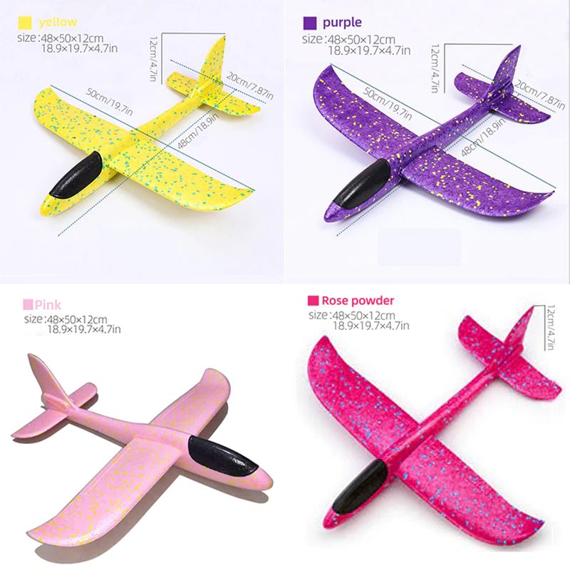 Plane Big Foam 50CM Glider Hand Throw Airplane Light Inertial EPP Kids Toys