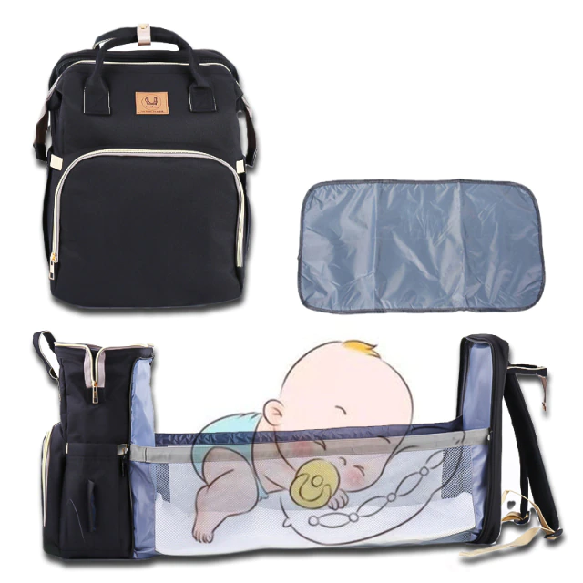 Mummy Bag Baby Diaper Bed Backpack For Mom Maternity Bag For Stroller Nappy Nursing Baby Care Upgrade Hooks