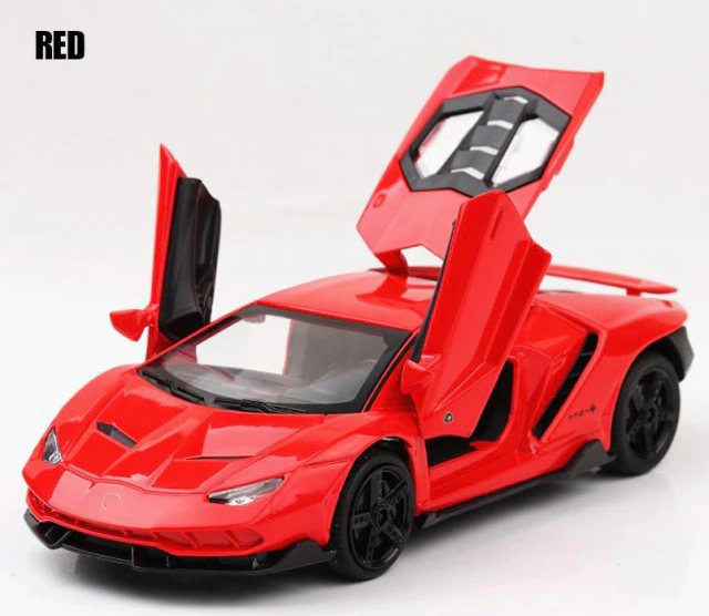 Car Model Metal Lamborghini LP770 Alloy Diecast Sound Light Toys Children Kids 1:32