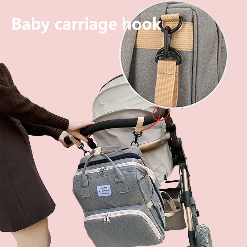 Mummy Bag Baby Folding Bed Mother Baby Backpack Diaper Nappy Bags Nursing Mom Waterproof