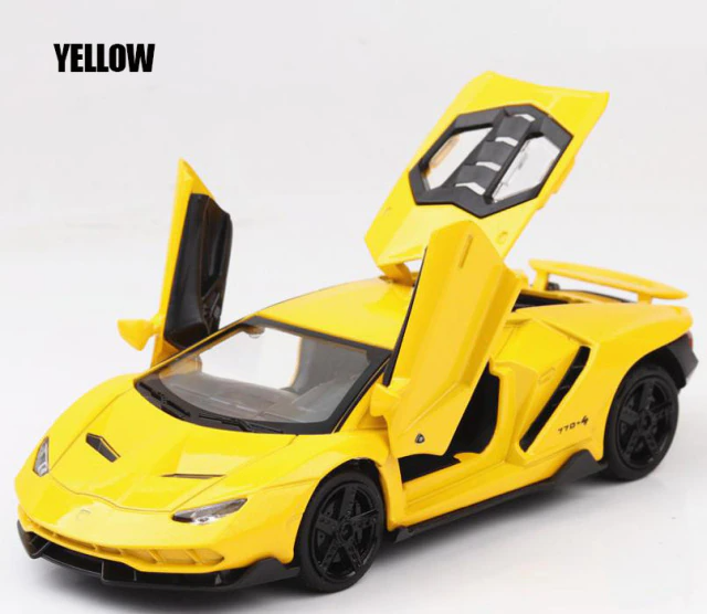 Car Model Metal Lamborghini LP770 Alloy Diecast Sound Light Toys Children Kids 1:32