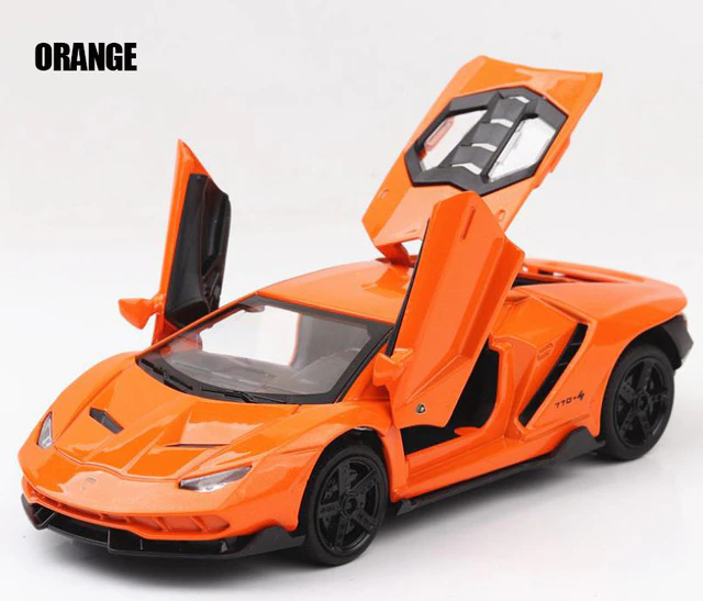 Car Model Metal Lamborghini LP770 Alloy Diecast Sound Light Toys Children Kids 1:32