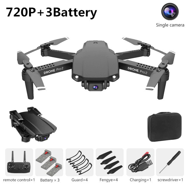 Drone Camera Quadcopter E99 Pro2 FPV Dual 720P 1080P 4K Hold WiFi RC Remote Control Foldable Mini