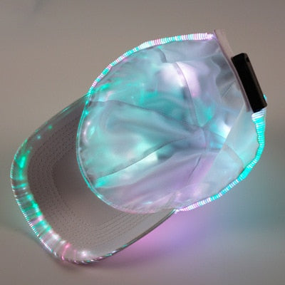 7 Color Flashing Led Hat Light Built-in Battery Cap