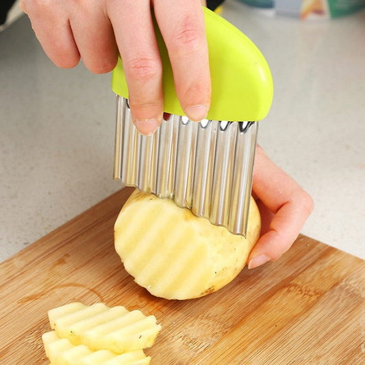 Potato Cutter Chips Maker Stainless Steel Fruit & Vegetable Knife Slicer