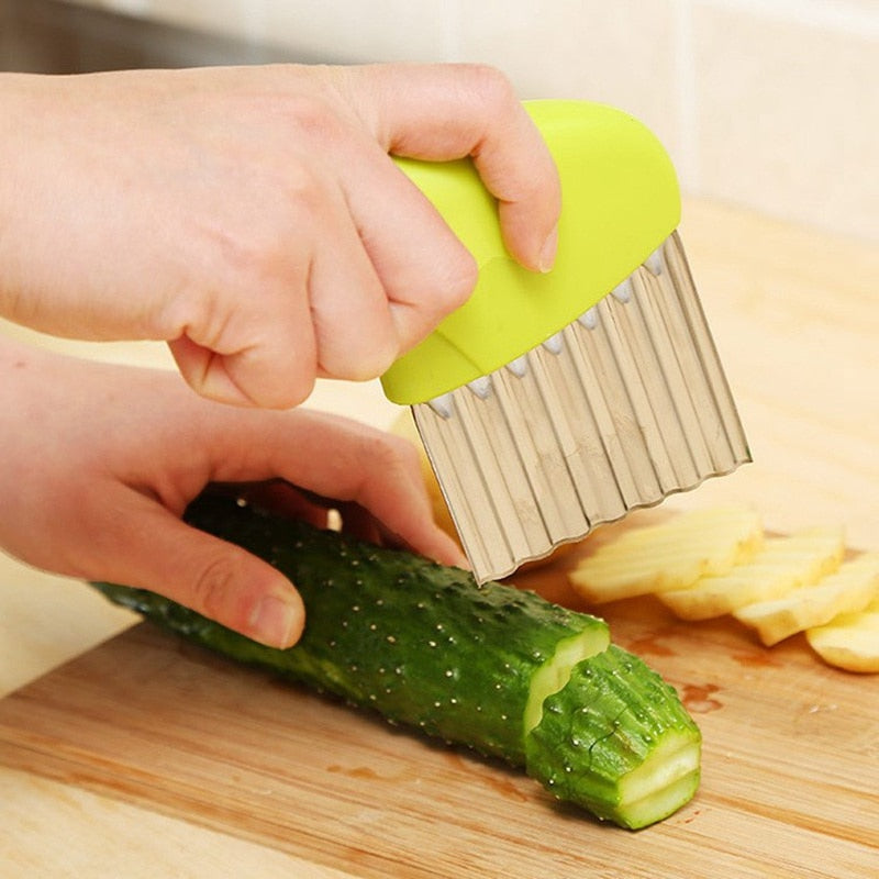 Potato Cutter Chips Maker Stainless Steel Fruit & Vegetable Knife Slicer