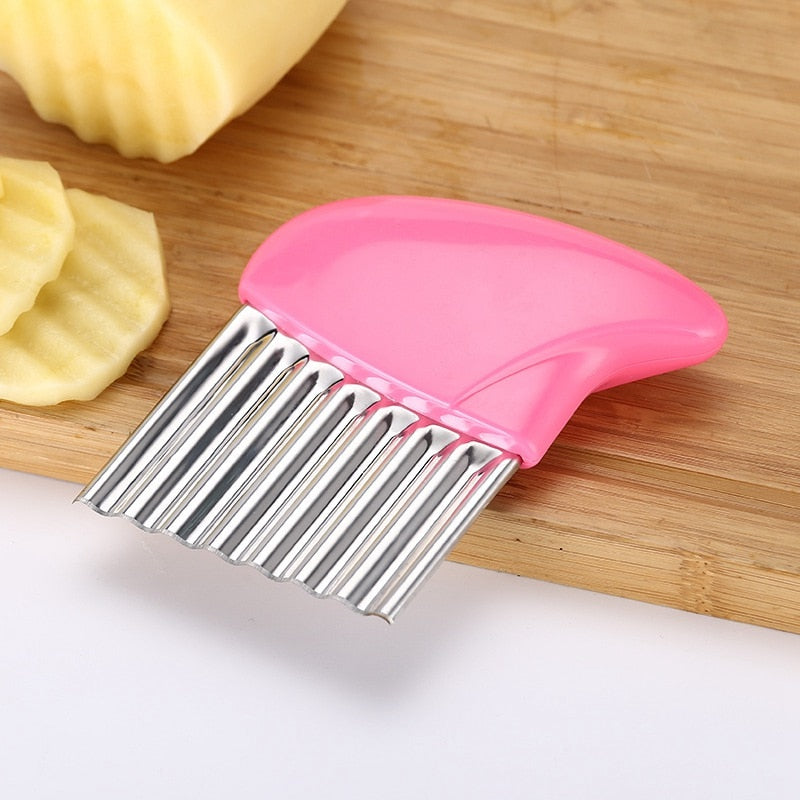 Potato Cutter Chips Maker Stainless Steel Fruit & Vegetable Knife Slicer