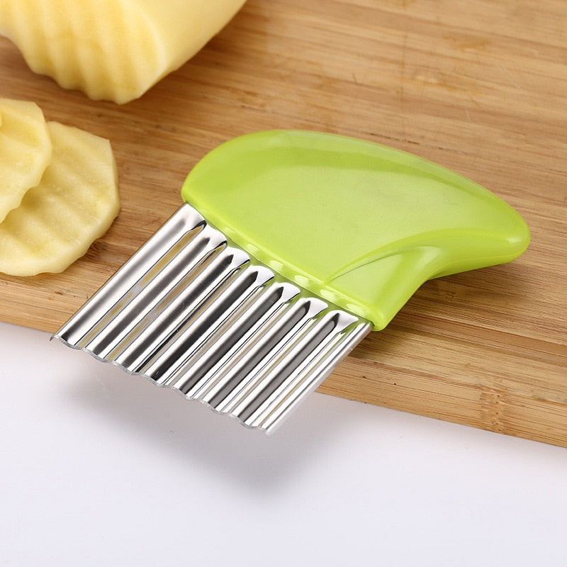 Potato Cutter Chips Maker Stainless Steel Fruit & Vegetable Knife Slicer