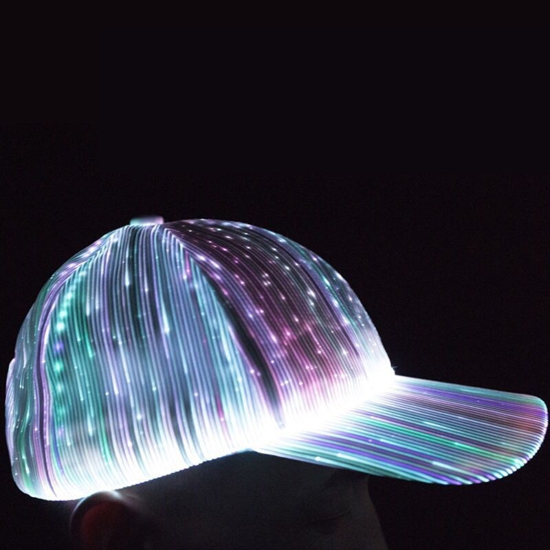 7 Color Flashing Led Hat Light Built-in Battery Cap