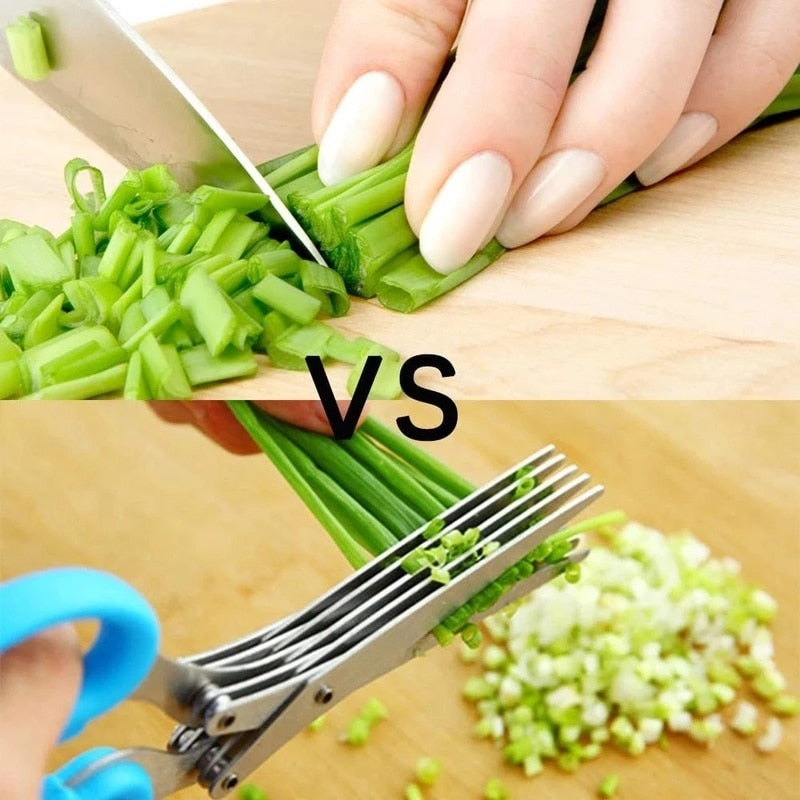 Muti-Layers Scissors Stainless Steel Vegetable Cutter