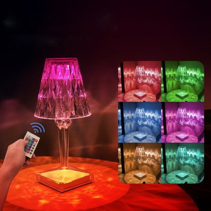 Diamond Table Lamp Touch Remote Control