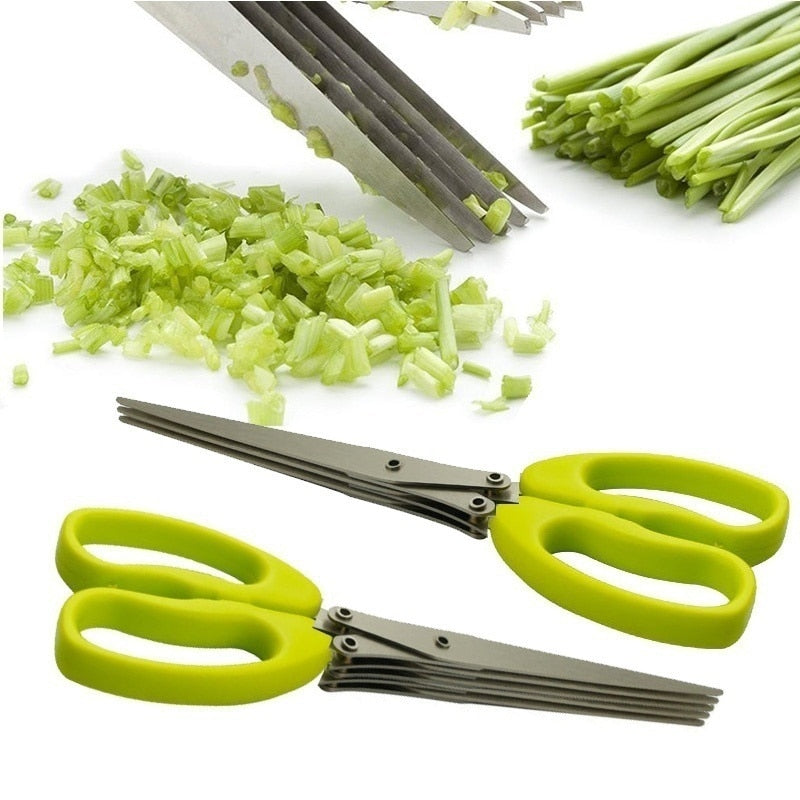 Muti-Layers Scissors Stainless Steel Vegetable Cutter