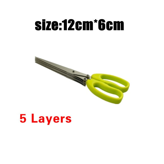 Muti-Layers Scissors Stainless Steel Vegetable Cutter