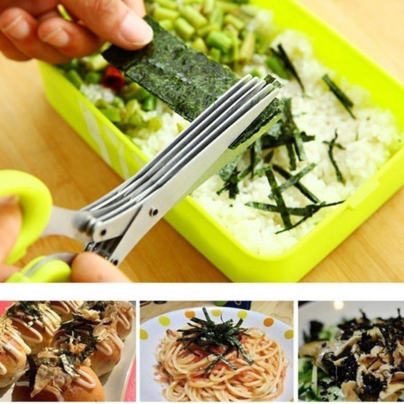 Muti-Layers Scissors Stainless Steel Vegetable Cutter