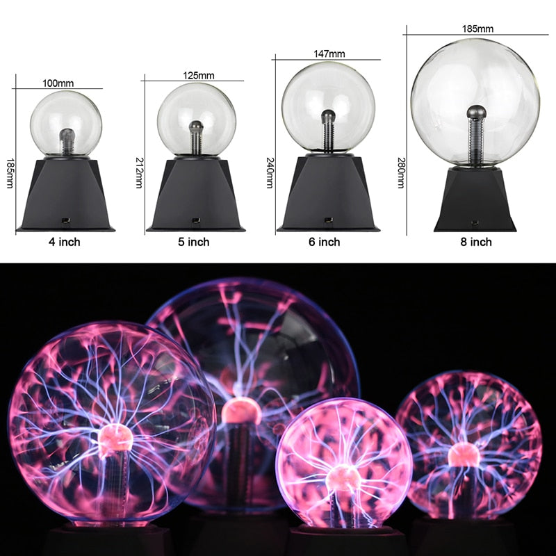 Novelty Crystal Plasma Ball Touch Lamp