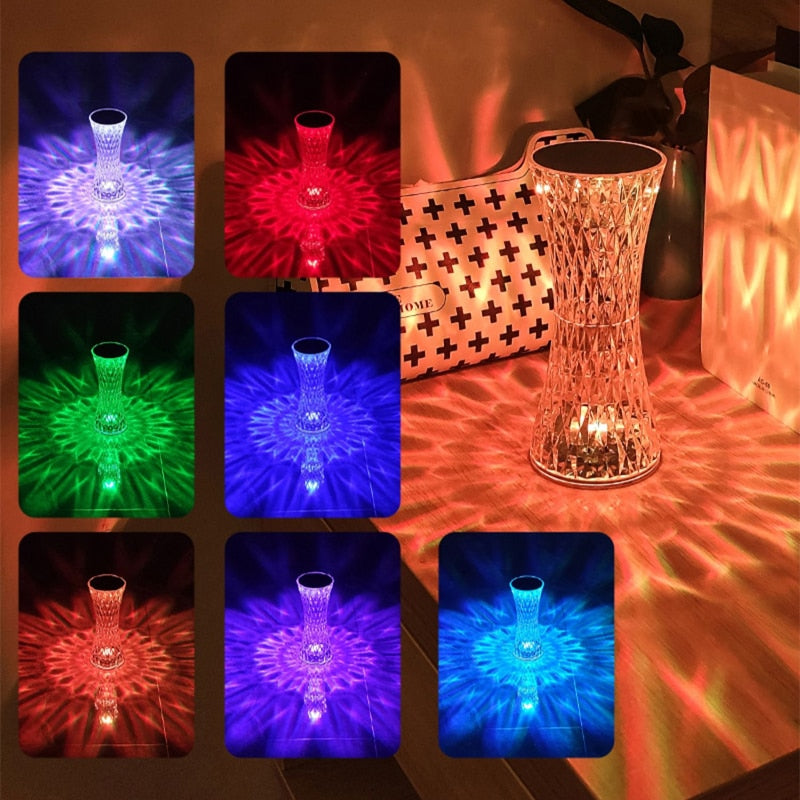 Diamond Table Lamp Touch Remote Control