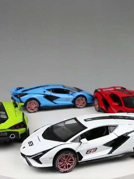 Car Model Lamborghini Sian FKP 37 toy Sports Alloy Metal Diecast Sound light Super Racing Children kids 1:32