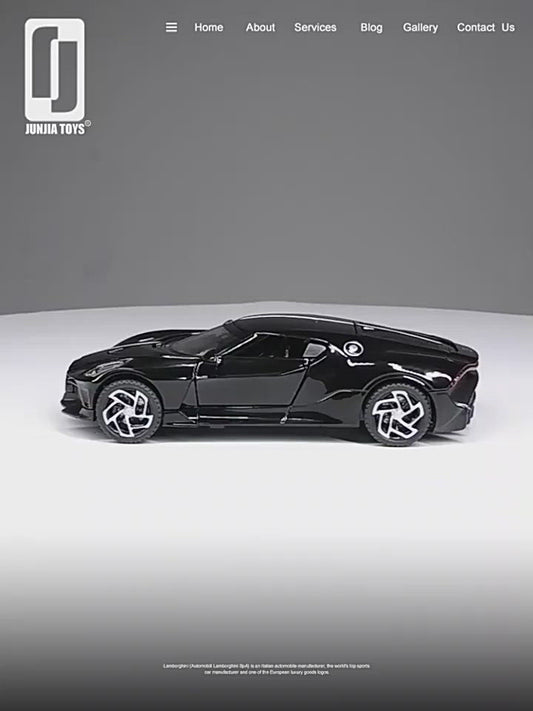 Car Model Metal Toy Bugatti La Voiture Noire Sports High Simulation Children kids