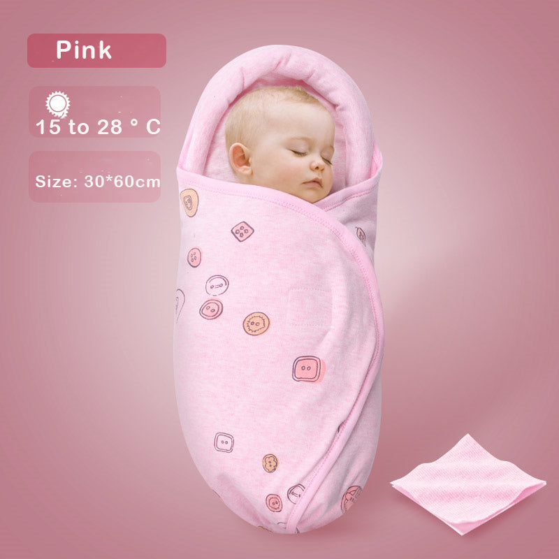 Baby Sleeping Bag Newborn Cotton Blanket Swaddle Toddler Winter Warm Stroller Wrap 0-8M