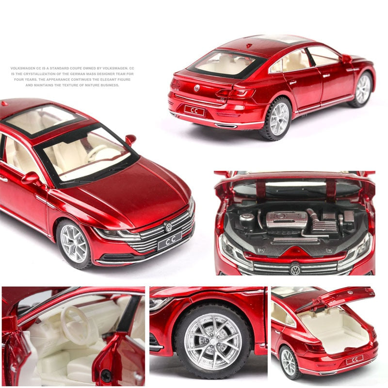 Car Model Volkswagen CC arteon Alloy Die Cast Metal Toy Pull Back Children kids vehicles 1:32