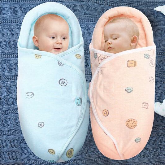 Baby Sleeping Bag Newborn Cotton Blanket Swaddle Toddler Winter Warm Stroller Wrap 0-8M