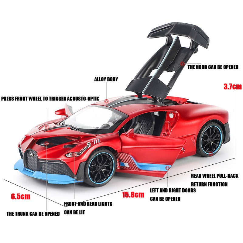 Car Model Bugatti Divo Metal Toy Alloy Diecast Vehicles Toys For kids 1:32