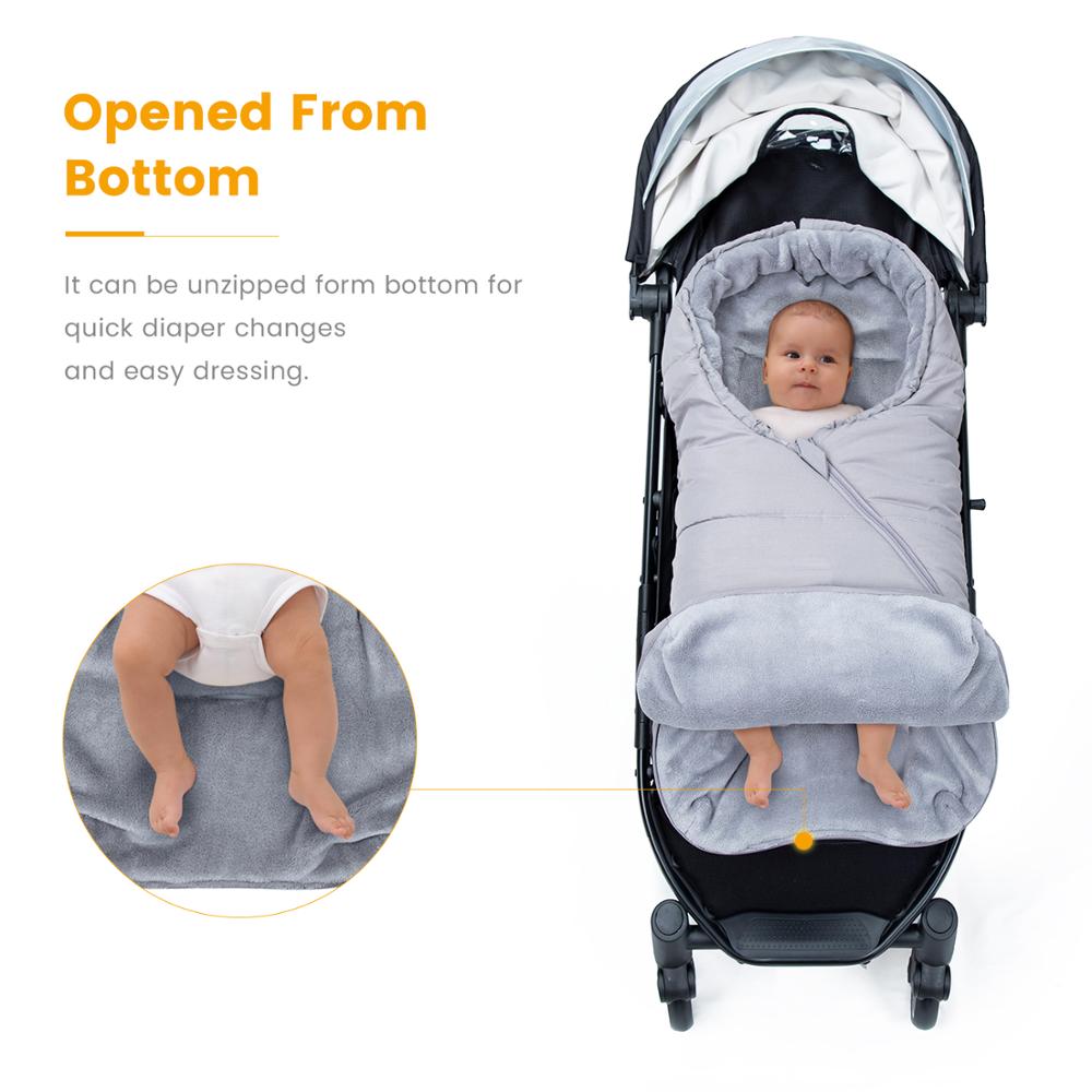 Baby Sleeping Bag Newborn Blanket Swaddle Toddler Winter Warm Stroller Wrap Zipper Envelope Pushchair Pram