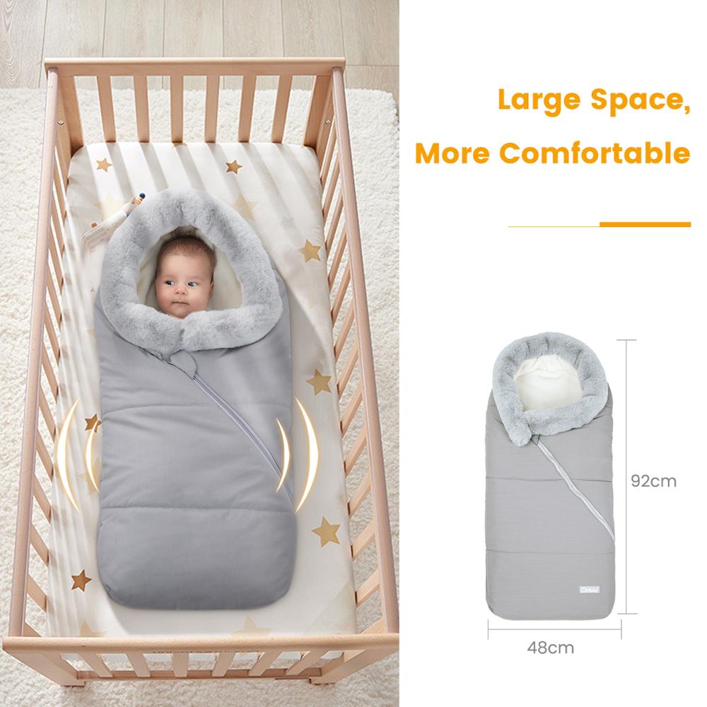 Baby Sleeping Bag Newborn Blanket Swaddle Toddler Winter Warm Stroller Wrap Zipper Envelope Pushchair Pram