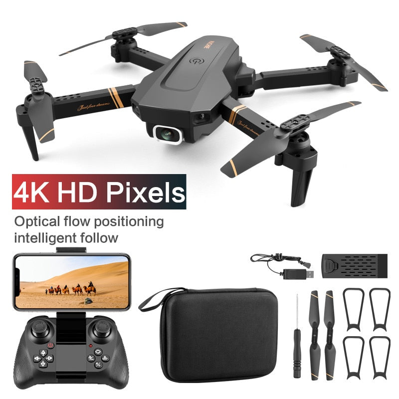 Drone Camera Quadcopter V4 FPV 1080P 2K 4K Hold WiFi RC Remote Control Foldable