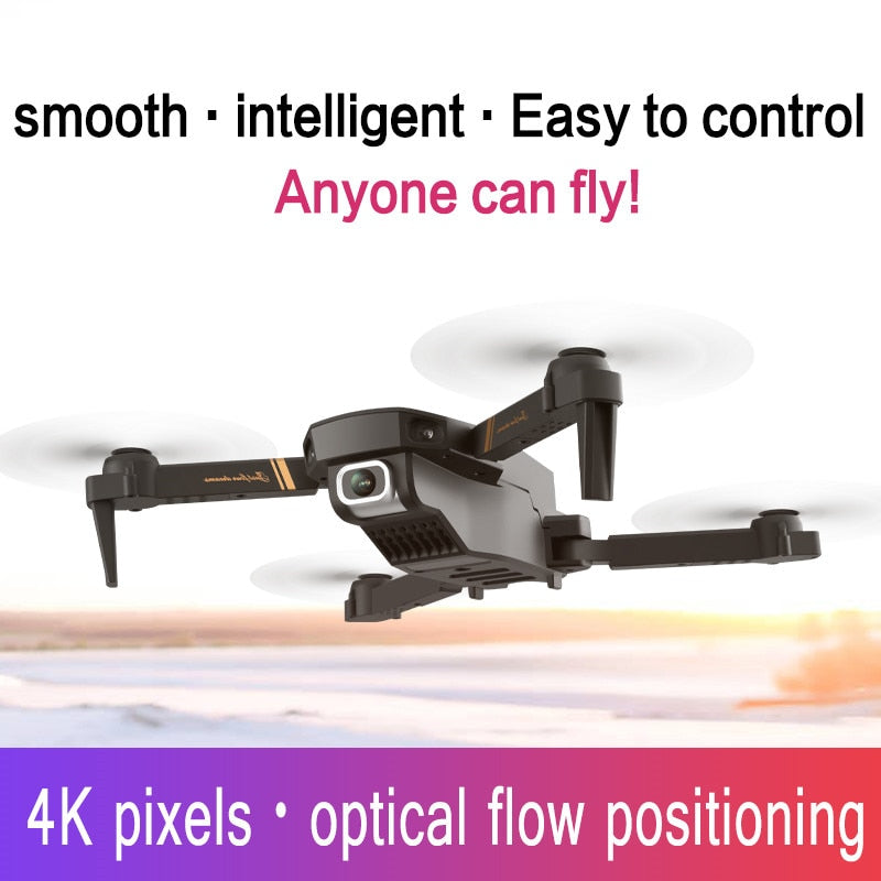 Drone Camera Quadcopter V4 FPV 1080P 2K 4K Hold WiFi RC Remote Control Foldable