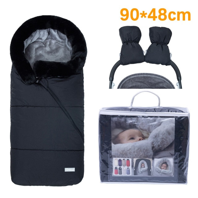 Baby Sleeping Bag Newborn Blanket Swaddle Toddler Winter Warm Stroller Wrap Zipper Envelope Pushchair Pram