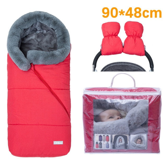 Baby Sleeping Bag Newborn Blanket Swaddle Toddler Winter Warm Stroller Wrap Zipper Envelope Pushchair Pram