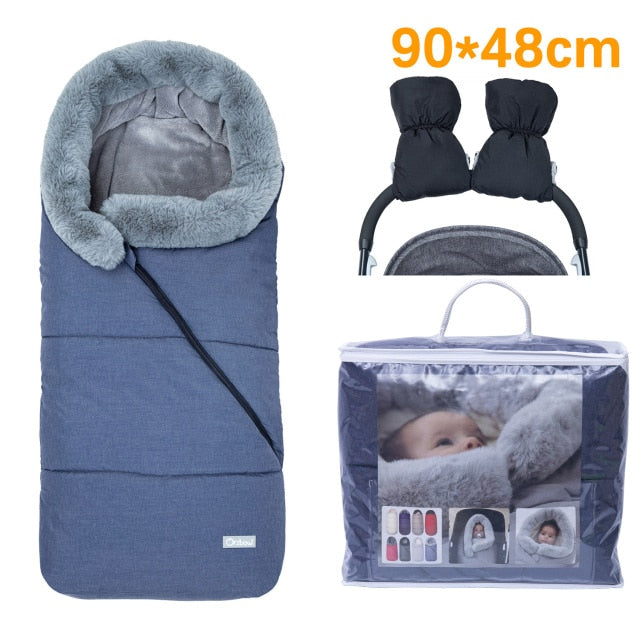 Baby Sleeping Bag Newborn Blanket Swaddle Toddler Winter Warm Stroller Wrap Zipper Envelope Pushchair Pram