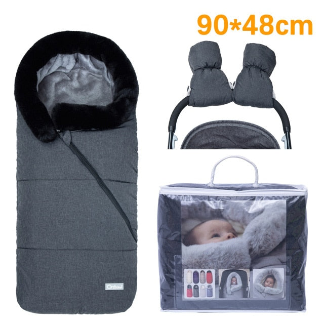 Baby Sleeping Bag Newborn Blanket Swaddle Toddler Winter Warm Stroller Wrap Zipper Envelope Pushchair Pram