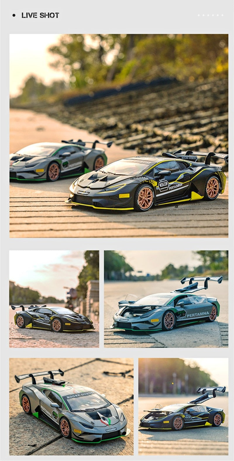 Car Model Lamborghini HURACAN ST EVO Alloy Sports Diecast & Toy Vehicle Metal Sound Light children Kids 1:32