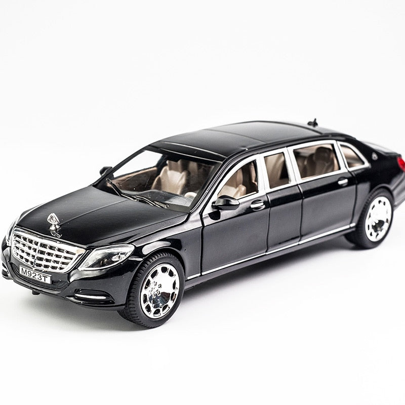 Car Model Maybach S600 Metal Diecast Alloy 6 Doors Toys Children 1:24