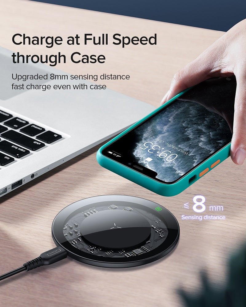 10W Qi Wireless Charger USB C Fast Charging Pad