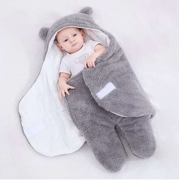 Baby Sleeping Bag Newborn Cotton Blanket Swaddle Toddler Winter Warm Stroller Wrap Zipper Envelope 0-9 Months