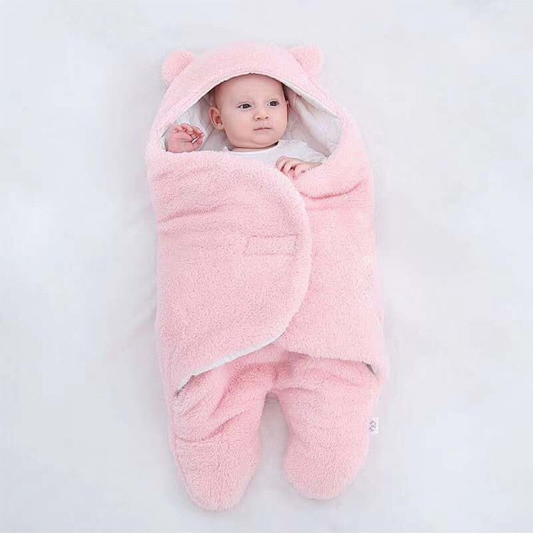 Baby Sleeping Bag Newborn Cotton Blanket Swaddle Toddler Winter Warm Stroller Wrap Zipper Envelope 0-9 Months