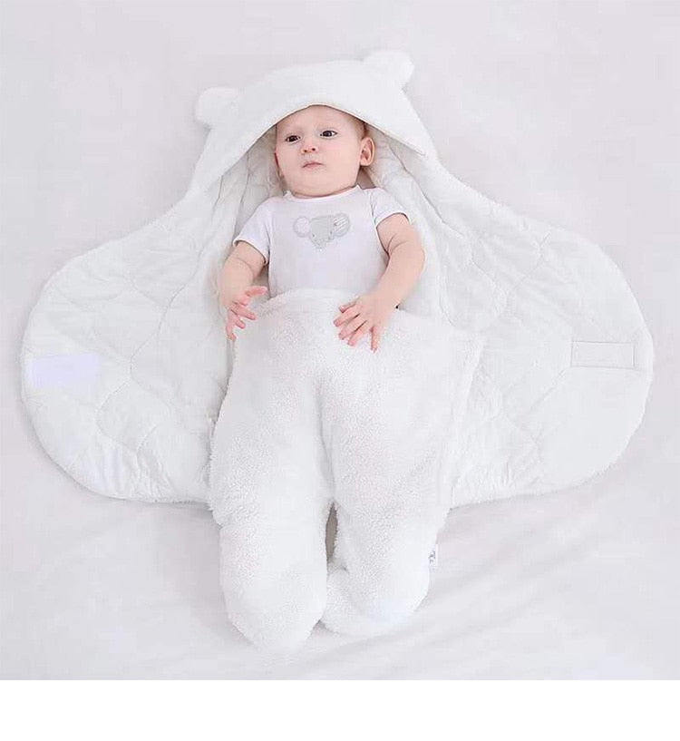 Baby Sleeping Bag Newborn Cotton Blanket Swaddle Toddler Winter Warm Stroller Wrap Zipper Envelope 0-9 Months